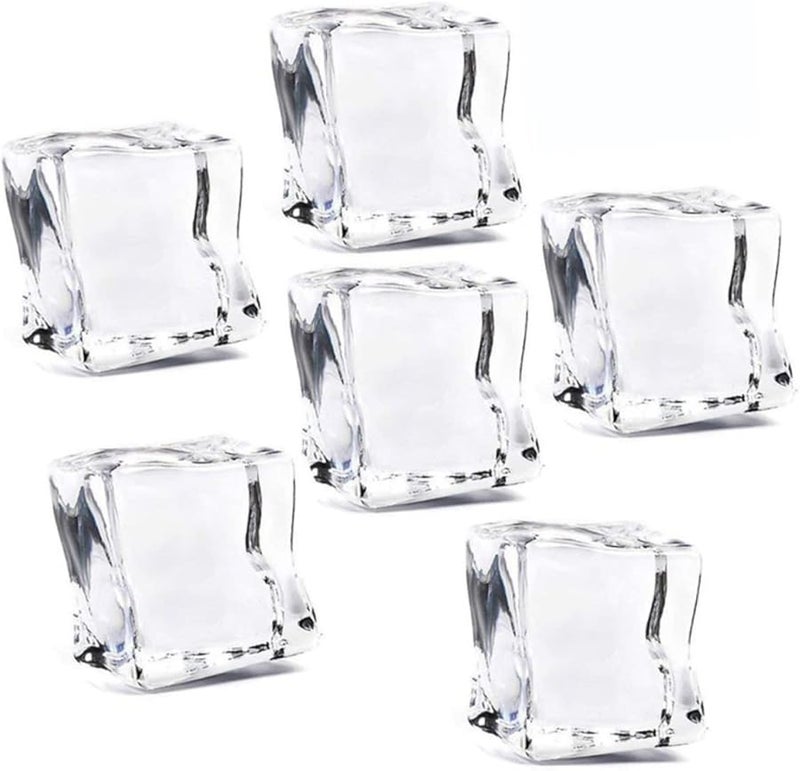 GLEAVI 25mm Transparent Acrylic Fake Ice Cubes for Photography Kitchen Decoration Party Supplies - Image 1